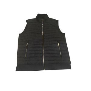 Tahari Full Zip Quilted vest Navy Blue Size L